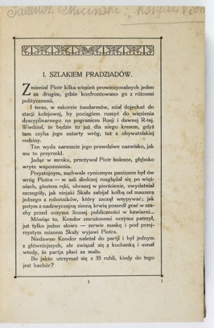 MICIŃSKI Tadeusz - Xiądz Faust. 1913. 1st ed. missing title page.