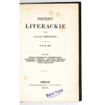 SIEMIEŃSKI L. - Portrety literackie. T. 1-3. 1865-1868