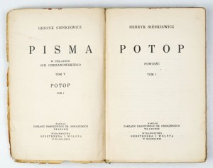 SIENKIEWICZ Henryk - Potop. A novel. Vol. 1-6. Lviv 1929