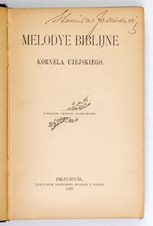 UJEJSKI K. - Melodye biblijne + Miscellaneous poems. Przemyśl 1893