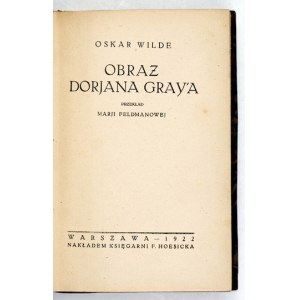WILDE O. – Obraz Doriana Graya [1928]