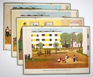 Scouts in the backyards - picture story set of 4 boards