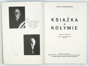 KRAKOWIECKI Anatol - A book about Kolyma