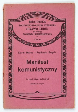 MARKS Karol, ENGELS Frederick - The Communist Manifesto. 1908