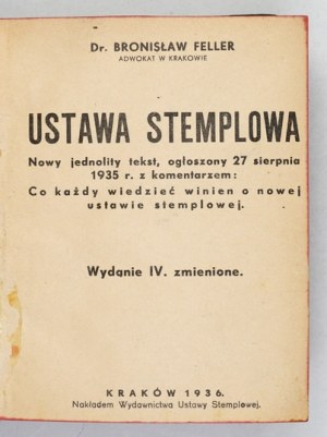FELLER B. - Stamp Act. Parts 1-5. 1934-1936