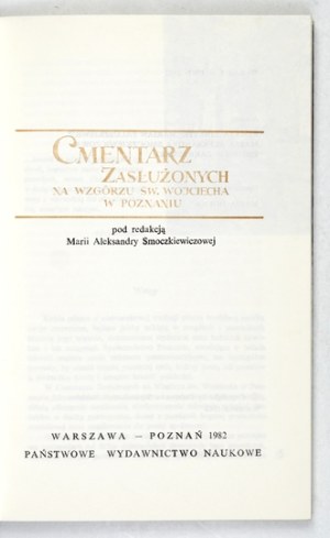 Cemetery of the Meritorious on St. Adalbert's Hill in Poznan. 1982