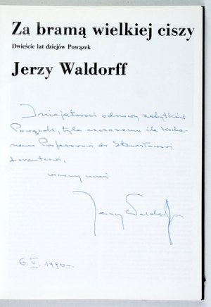 WALDORFF J. - With the gate of the great silence. Dedication by the author to S. Lorentz.