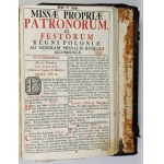 MSZAŁ Rzymski. Augsburg 1751. Z dodatkiem dotyczącym patronów Polski.
