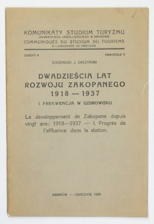 ZACZYŃSKI E. - Twenty years of development of Zakopane 1918-1937