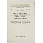 ZACZYŃSKI E. – Dwadzieścia lat rozwoju Zakopanego 1918-1937
