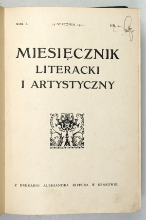 Literary and Artistic Monthly. R. 1: Nos. 1-6. 1911