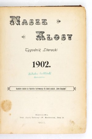 OUR Spikes. Literary Weekly. 1902