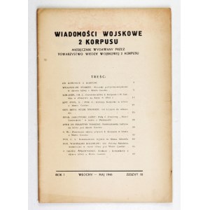 WIADOMOŚCI Wojskowe 2 Korpusu. R. I, zesz. 3: V 1946