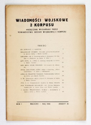 Military NEWS of the 2nd Corps. R. I, vol. 3: V 1946