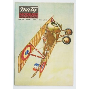 MAŁY Modelarz. Nr 2/1974: Samoloty bojowe Fokker II, Morane, Nieuport.