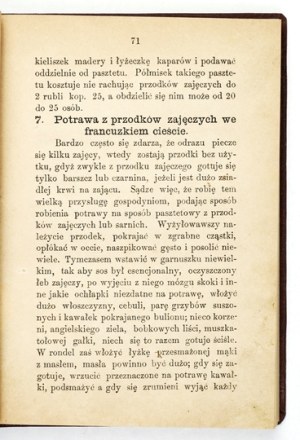 [ĆWIERCZAKIEWICZOWA] L. - 365 dinners for five zlotys. 1878. rare edition