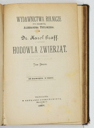 GRAFF Karol - Animal husbandry. Vol. 1-2 (in 1 vol.). 1886-1887