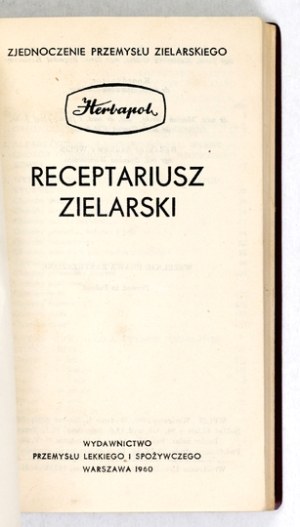 HERBAPOL. Herbal RECEPTARIUS. 1960