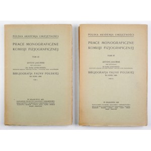 JAKUBSKI A. – Bibljografja fauny polskiej do roku 1880. T. 1-2. 1928
