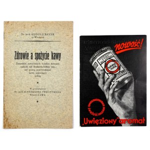 BAYER R. - Health and the consumption of coffee. [ca 1913] + advertising folder Hag coffee.