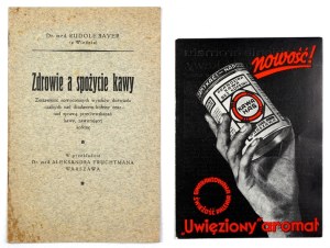 BAYER R. - Health and the consumption of coffee. [ca 1913] + advertising folder 