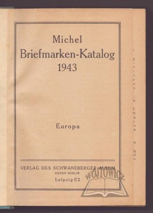(CATALOGUE of stamps). Michel Briefmarken-Katalog 1943.