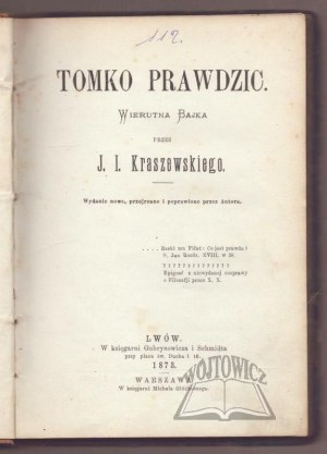 KRASZEWSKI Józef Ignacy, Tomko Prawdzic.