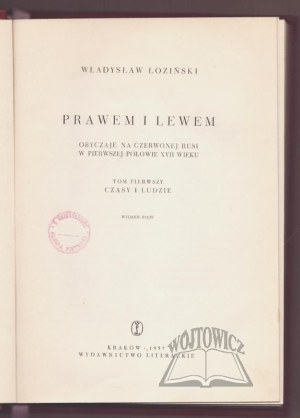 ŁOZIŃSKI Władysław, Right and left.
