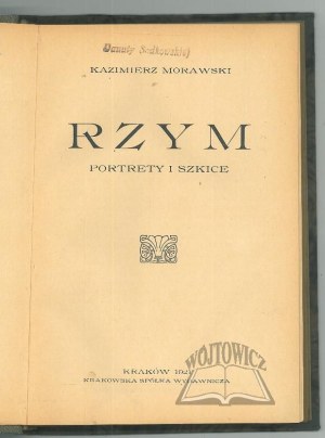 MORAWSKI Kazimierz, Rome. Portraits and sketches.