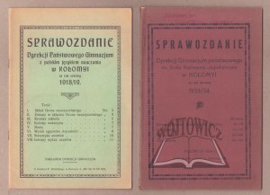 REPORT of the Directorate of the State Gymnasium with Polish language of instruction in Kolomyia for the school year 1918/19.