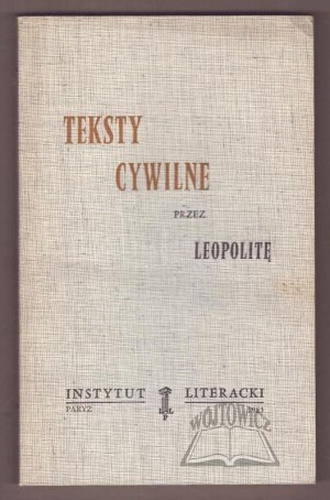 (LEOPOLITA), Civil Texts by Leopolita.