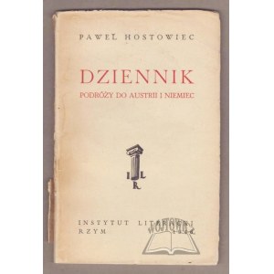 STEMPOWSKI Jerzy (Hostowiec Paweł), Dziennik podróży do Austrii i Niemiec.