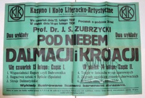TWO lectures. Prof. Dr. J. S. Zubrzycki 