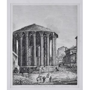 ROSSINI Luigi (1790-1857), &#8220;Veduta del Tempio di Vesta. (&#8222;Widok na świątynię Westy.)