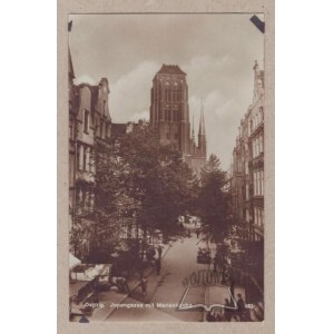 (GDAŃSK). Danzig. Jopengasse mit Marienkirche.