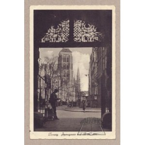 (GDAŃSK). Danzig. Jopengasse mit St. Marien.