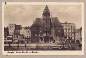 (GDAŃSK). Danzig. Lange Brücke m. Krantor.