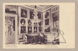 (WARSAW). Varsovie. Lazienki. Le salon des portraits.