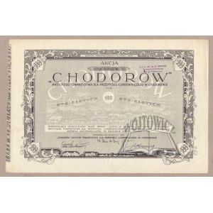 (AKCJA). Akcja Chodorów Akcyjnego Towarzystwa dla Przem. Cukrowniczego w Chodorowie.