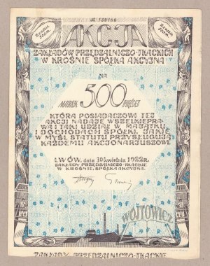 3.(ACTION). Spinning and Weaving Plants in Krosno. Joint Stock Company.