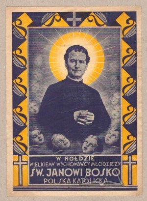 9.(PLAKE). In tribute to the great educator of youth St. John Bosco Catholic Poland.