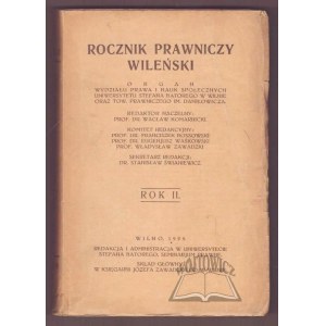ROCZNIK Prawniczy Wileński. R. II.