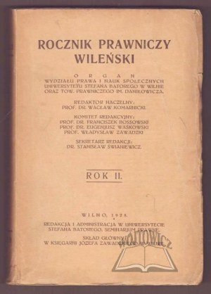 Vilnius LEGAL ANNUAL. R. II.