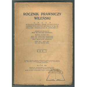 ROCZNIK Prawniczy Wileński. R. V.