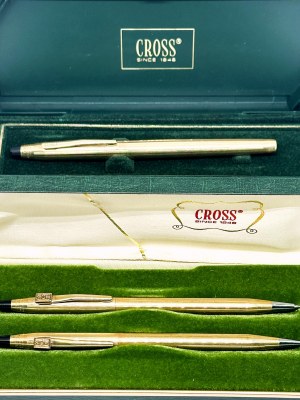 Cross pen. pen and pencil set in boxes