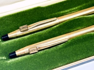 Cross pen. pen and pencil set in boxes