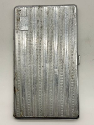 Long chrome cigarette case