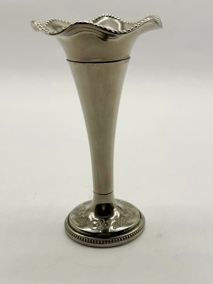Heavy silver-plated candle holder