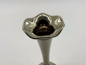 Heavy silver-plated candle holder