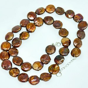 Mother of Pearl necklace, silver clasp